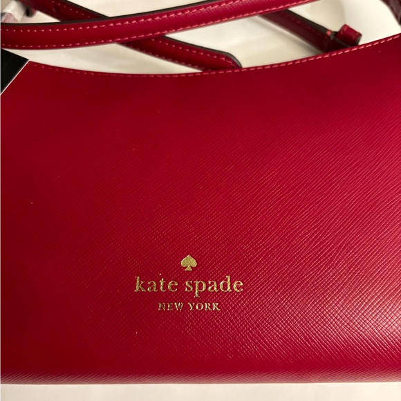 Kate Spade Small Crossbody Saffiano Leather Red Jam Sadie NWT - Picture 3 of 15